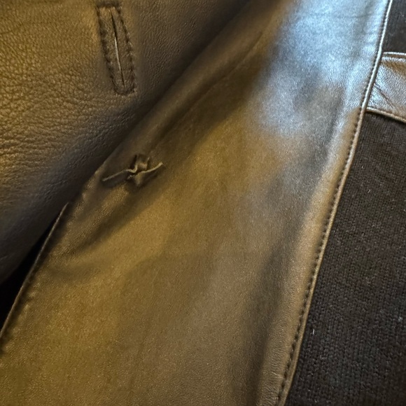 1015 Dana Buchman leather outer shell blazer - Picture 4 of 5